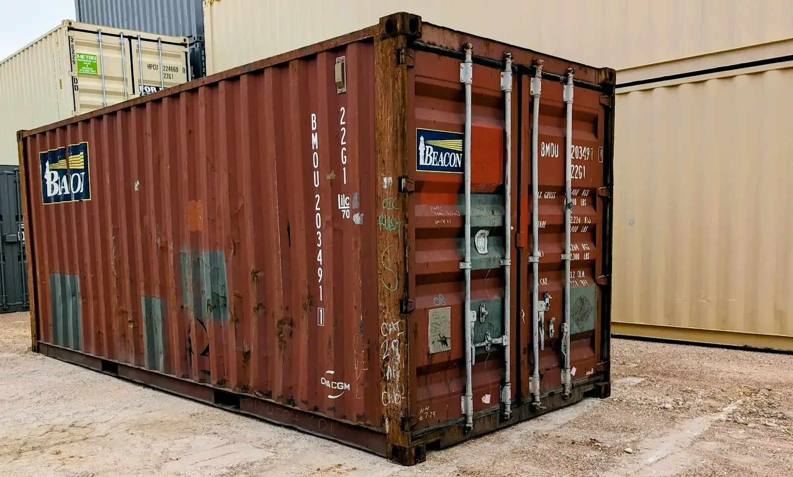 Used 20 foot standard shipping container