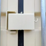 Close up of container lockbox on beige 20 foot one trip unit