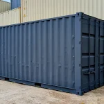 20 foot refurbished dark gray shipping container
