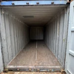 Interior view of used 20 foot shipping container