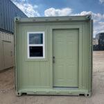 Windows and door of a bunkhouse