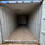 Interior view of used 20 foot shipping container